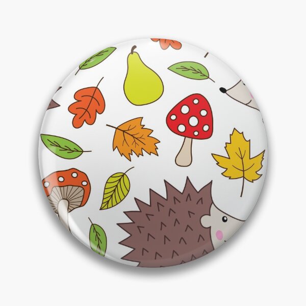 Item preview, fallen leaf and hedgehog pattern in fall  designed and sold by fra02.