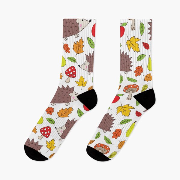 Item preview, fallen leaf and hedgehog pattern in fall  designed and sold by fra02.