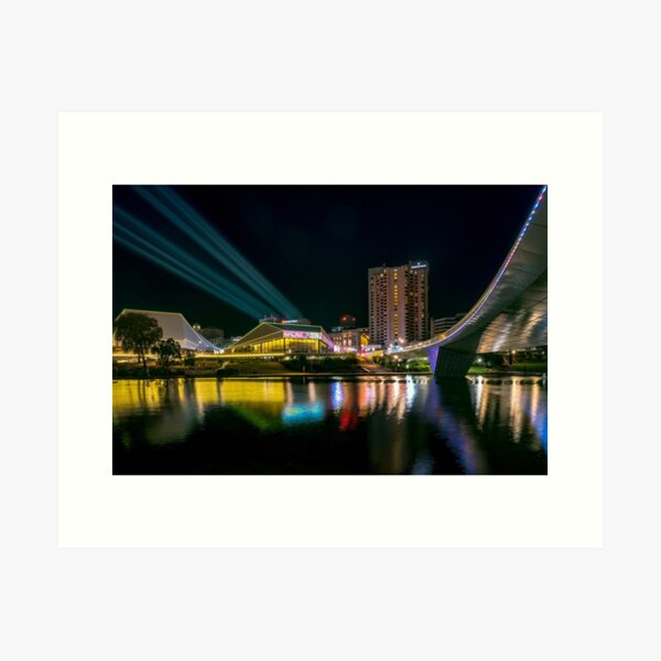 Item preview, Adelaide Riverbank At Night (with lasers) designed and sold by Ray's Photos & Art.