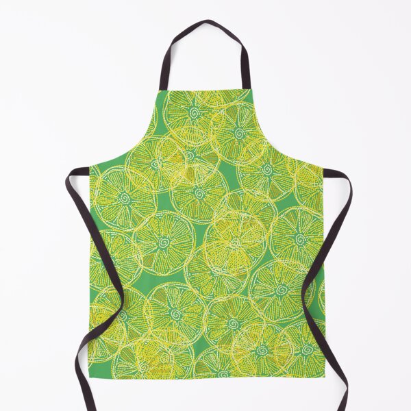 Item preview, lemon slices pattern immitating embroidery stitches designed and sold by rysunki-malunki.