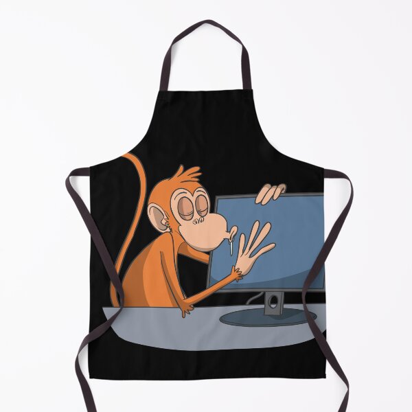 Item preview, Nerd monkey at computer screen designed and sold by Monkey Ful.