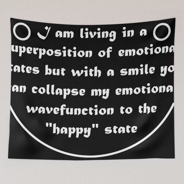 Item preview, Happy Quantum State - white designed and sold by rahilvalani.