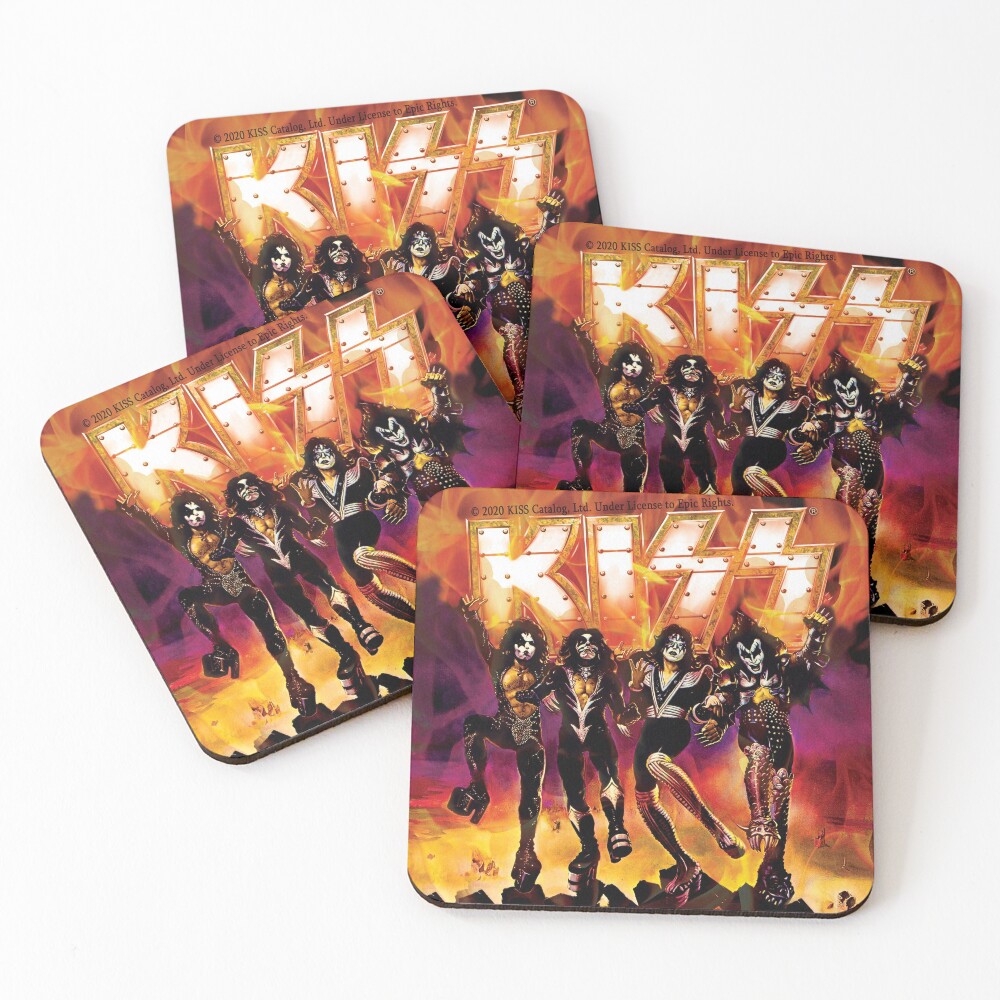 kiss the band Coasters (Set of 4)