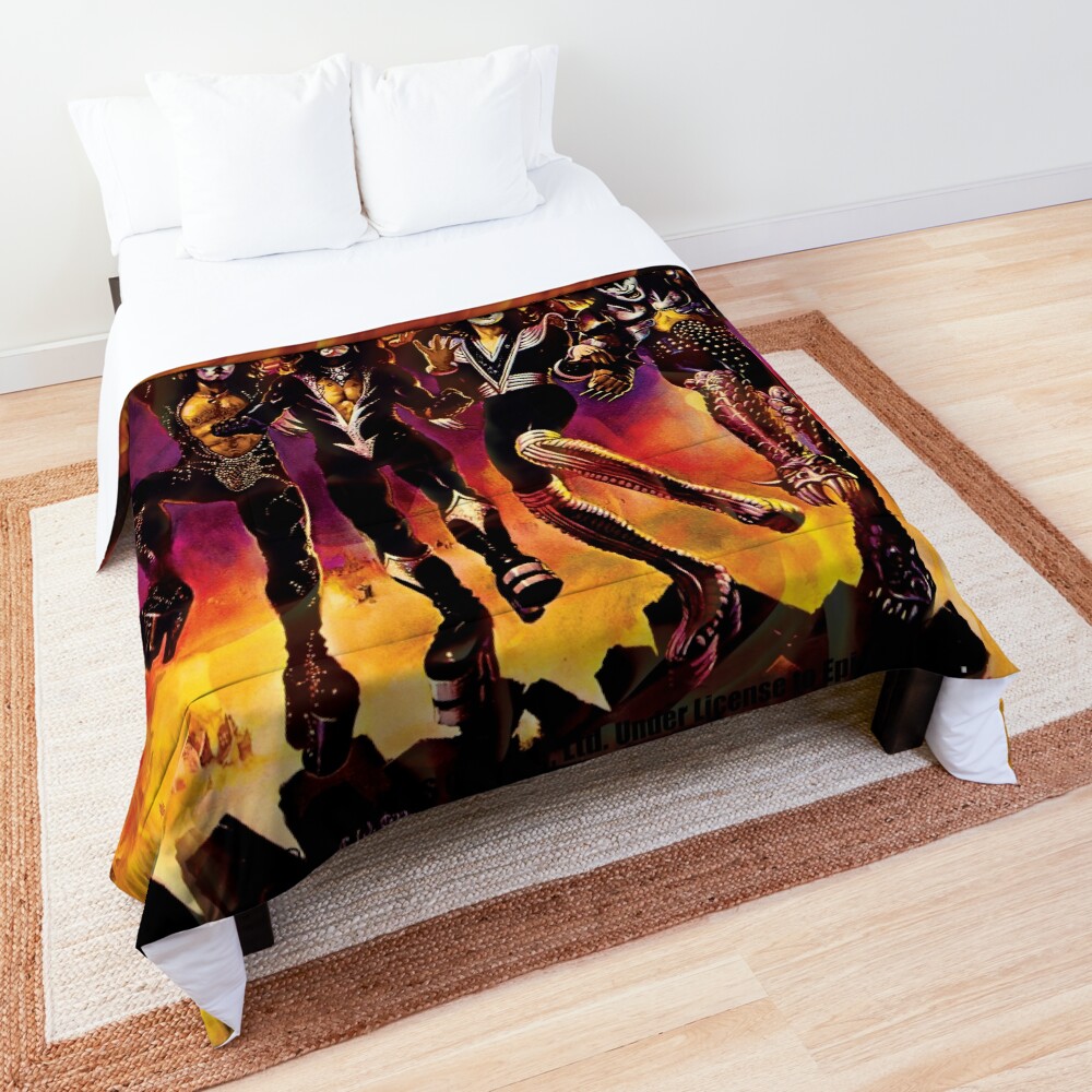kiss the band- Rock band Hard Rock Kiss army Destroyer Comforter