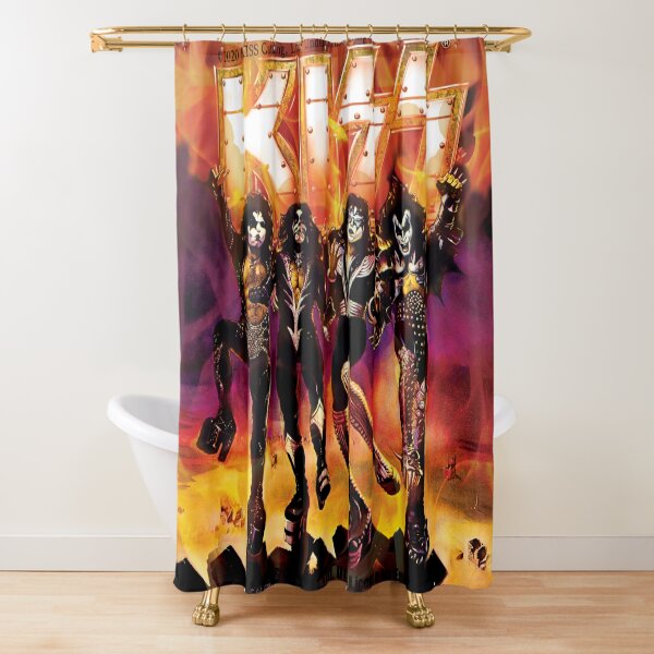"kiss the band Rock band Hard Rock Kiss army Destroyer" Shower Curtain