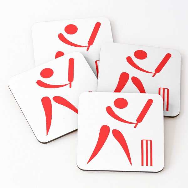 Item preview, Cricket minimalist classic Red block design designed and sold by Deegital18.