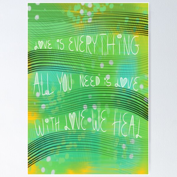 Item preview, Love Is Everything Green Yellow designed and sold by evastina.
