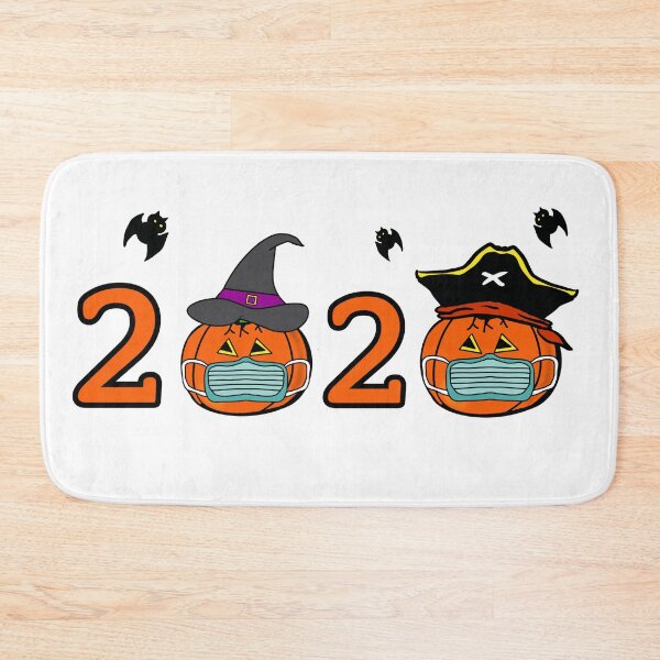 Item preview, 2020 Pumpkin Face Wearing Mask designed and sold by BusyMonkeys.