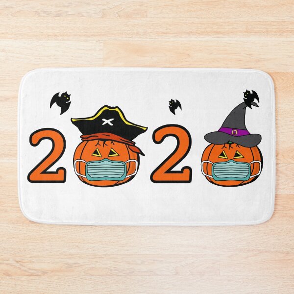 Item preview, 2020 Pumpkin Face Wearing Mask designed and sold by BusyMonkeys.
