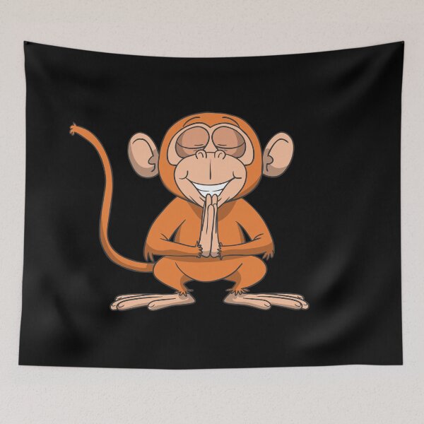 Item preview, Monkey in Yoga Pose Meditation Namaste designed and sold by Monkey Ful.