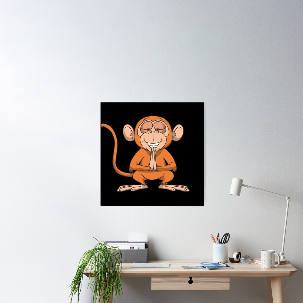Cute Namaschimp Funny Yoga Monkey Namaste Workout' Unisex Two-Tone