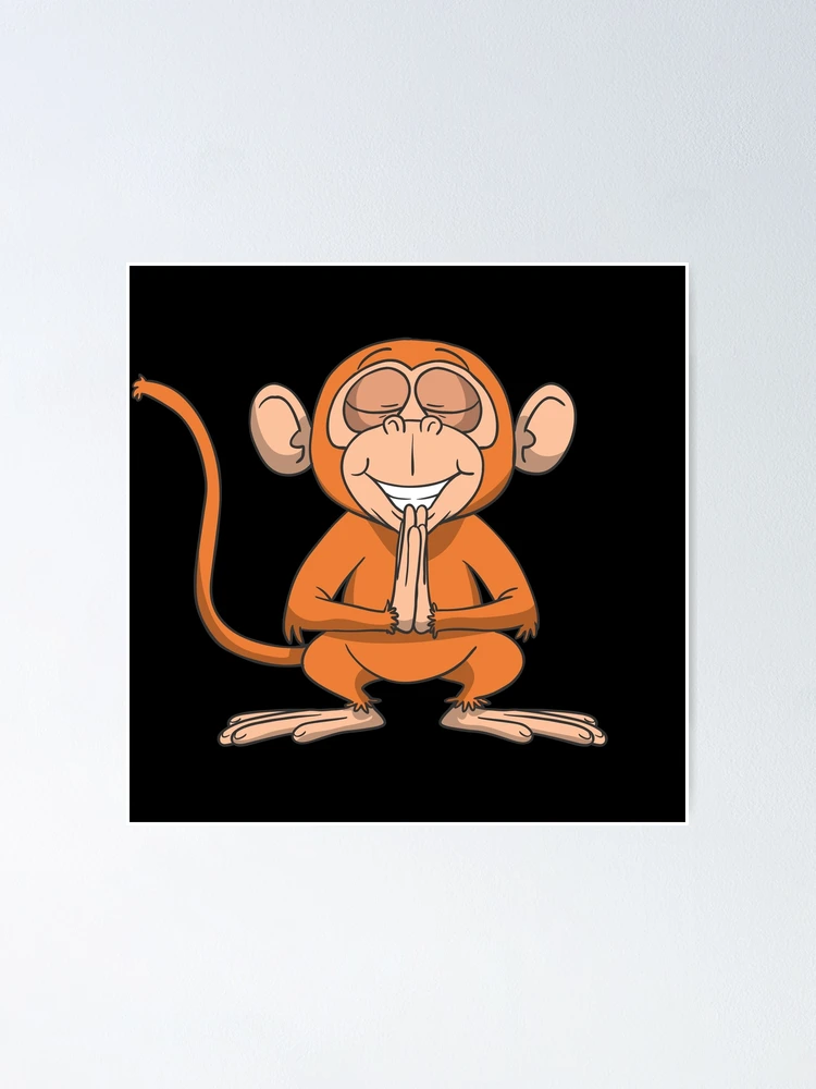 Namaste - Cute Monkey Yoga Mat - Practice Yoga In Style [Gift Idea