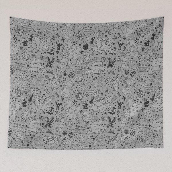 Item preview, Tattoo Pattern Classic Americana, Black and Grey designed and sold by Jarrod Vandenberg.