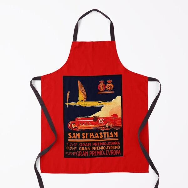 Item preview, SAN SEBASTIAN: Impresión publicitaria de carreras de autos vintage designed and sold by posterbobs.