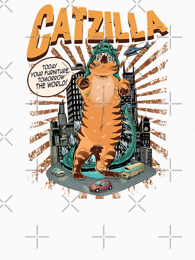 Thumbnail 7 of 7, Essential T-Shirt, Catzilla designed and sold by roanmargaret.