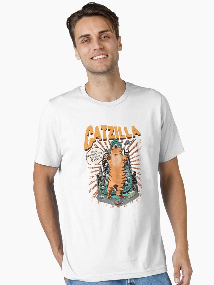 Thumbnail 1 of 7, Essential T-Shirt, Catzilla designed and sold by roanmargaret.