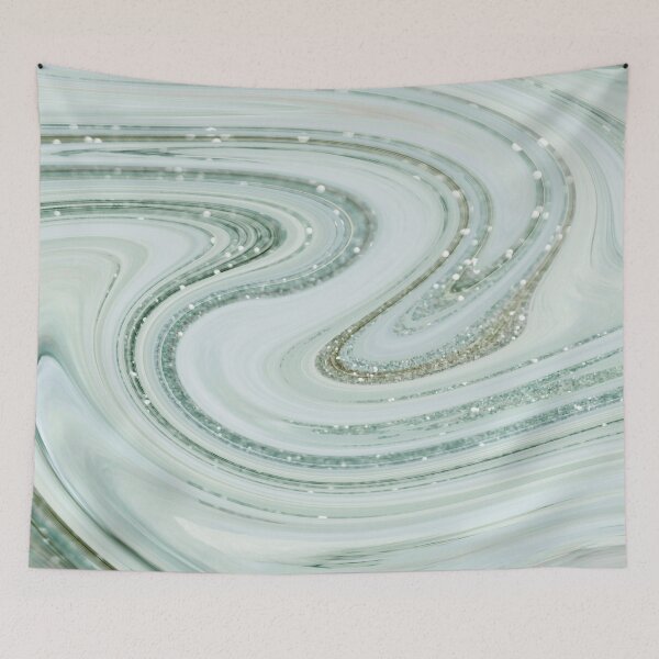 Item preview, Glitter Effect Sparkly Marbled Swirly Light Blue pattern designed and sold by WOW TeesAndThings.
