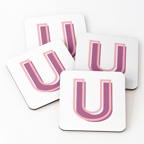 Item preview, pink and purple U letter designed and sold by charlyjovic.