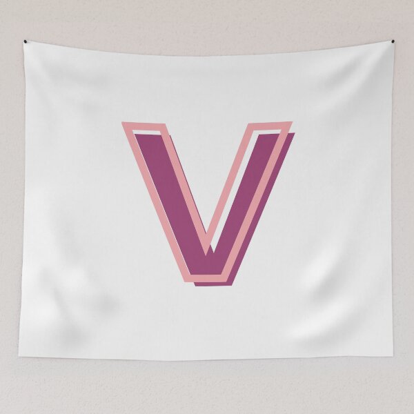 Item preview, pink and purple V letter designed and sold by charlyjovic.