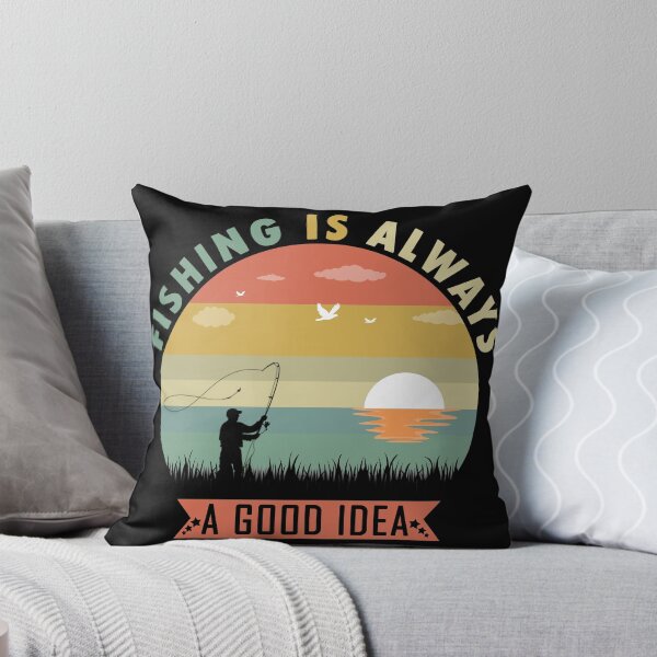 Item preview, fishing is always a good idea, retro vintage style designed and sold by Space Art.