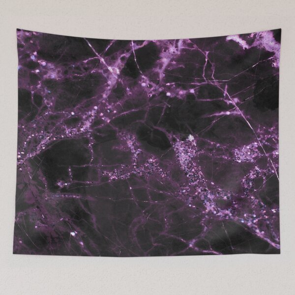 Item preview, Marble Dark Purple Black Galaxy, Glitter Effect, Sparkly Pattern designed and sold by WOW TeesAndThings.