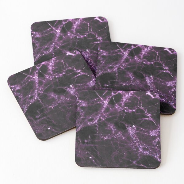 Item preview, Marble Dark Purple Black Galaxy, Glitter Effect, Sparkly Pattern designed and sold by WOW TeesAndThings.