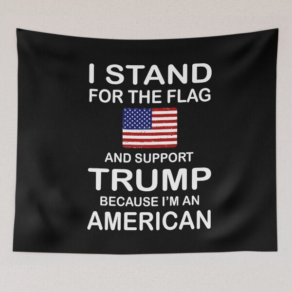 Item preview, I stand for the flag and support trump designed and sold by Redhairmom1989.