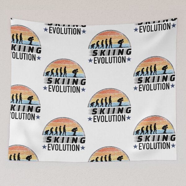 Item preview, skiing retro evolution - skiing man  designed and sold by pirminio.