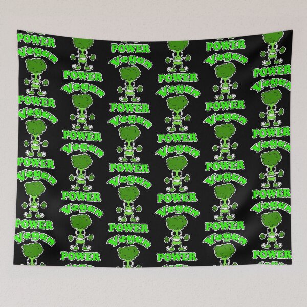 Item preview, Funny Broccoli Vegan Power Cartoon Illustration designed and sold by vineeth.
