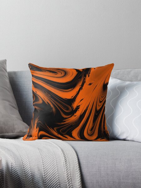 Orange and black pillows hotsell