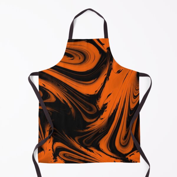 Item preview, retro, tie dye, hippy, orange and black swirl, fractal designed and sold by TeesMi.