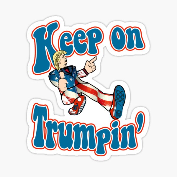 Vista previa del artículo con la obra «Sigue Trumpin Donald Trump Maga», diseñado y vendido por Redhairmom1989.