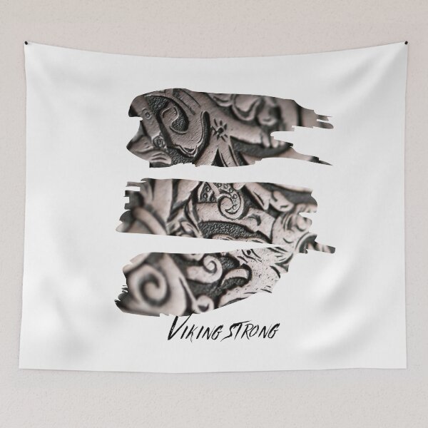 Item preview, "Viking Strong" Viking Wolf Symbol, Slashed Viking Art Design designed and sold by Orkneyology.