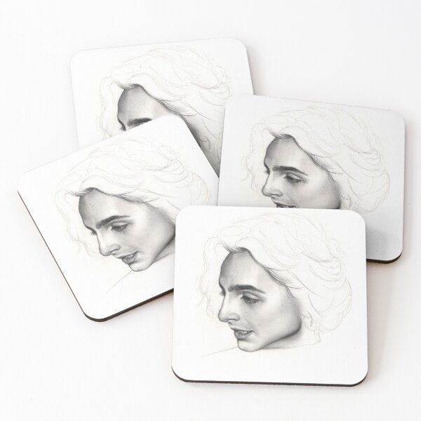 Item preview, Timothèe Chalamet realistic portrait drawing designed and sold by Clara  Memmoli.