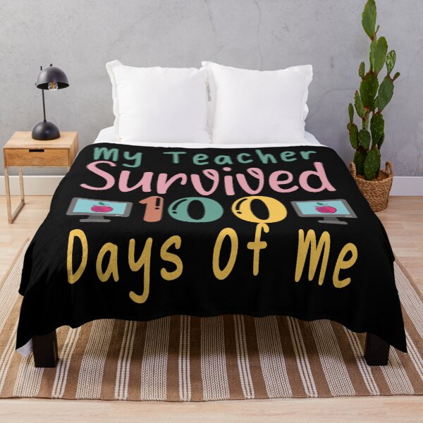 Item preview, My Teacher Survived 100 Days Of Me / 100th Day of Virual School / 100 Days of School / Virtual Learning / Cute Gift for Boys and Girls / Students / Virual Teacher designed and sold by Chamssou.