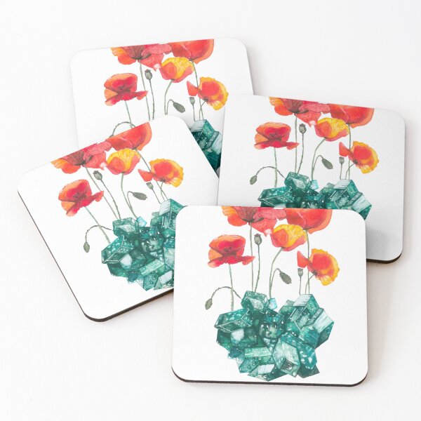 Item preview,  Poppies and emerald designed and sold by Natalia  Khlebneva.