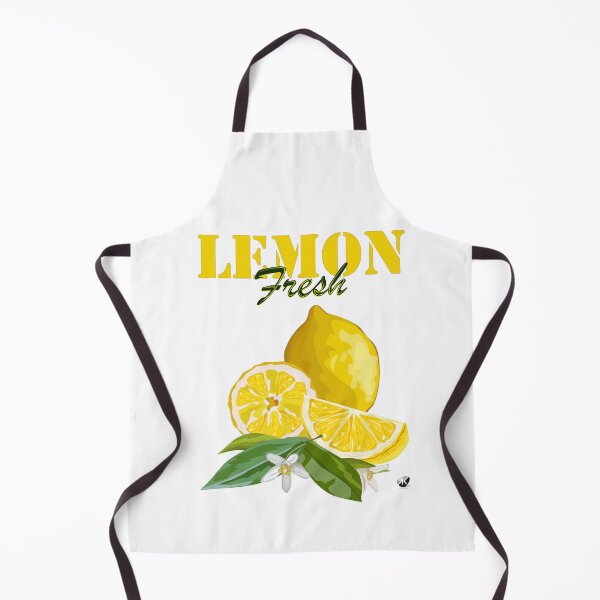 Item preview, Yellow lemon, lemon flowers and lemon leaves illustration with inscription designed and sold by Alexandra Kueny.
