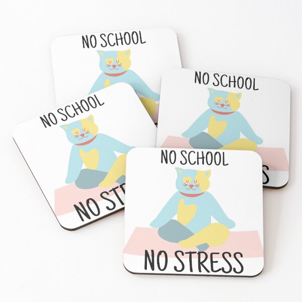 Item preview, No School No Stress Design - Yoga Cat designed and sold by Aiolin.