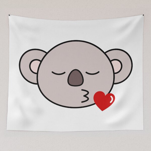Item preview, Koala emoji sending kiss. designed and sold by TashaVector.