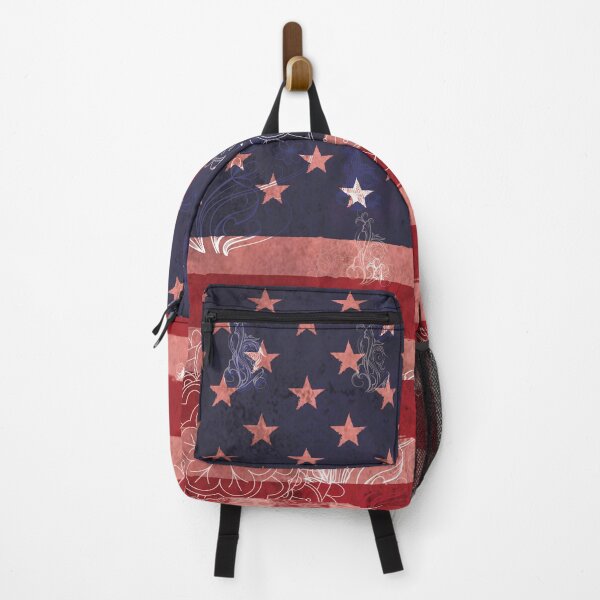 Item preview, USA Flag with Floral Mandala designed and sold by storeIndus.