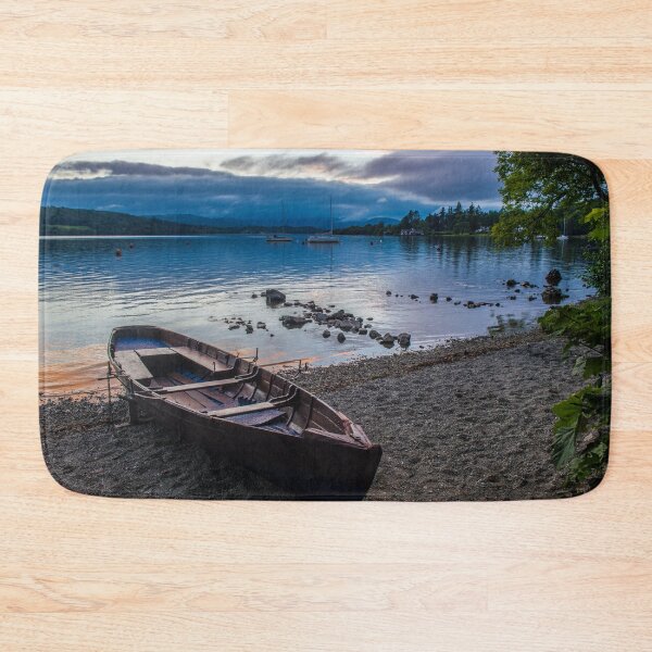 Item preview, A wooden rowing boat at Miller Ground beach on Lake Windermere Lake District one evening. designed and sold by Cameranick.