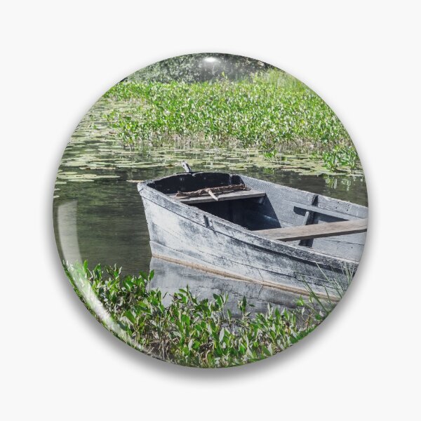 Item preview, Old weathered boats on riverbank of small altitude french Genin lake designed and sold by Grégory DUBUS.