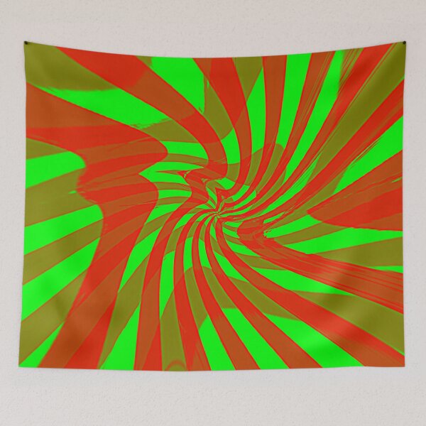 Item preview, Abstract red and green stripes  designed and sold by rich-jam.