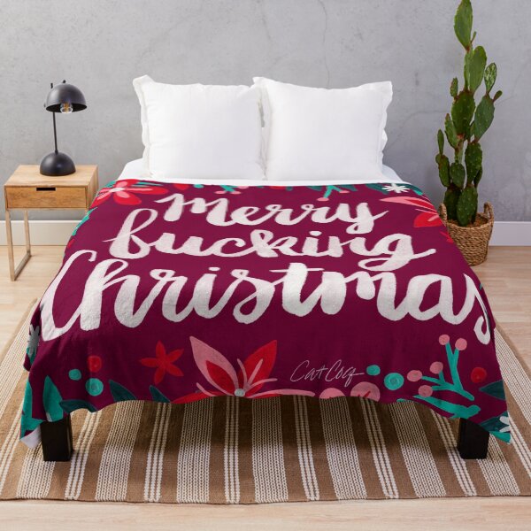 Item preview, Merry F*cking Christmas – Maroon designed and sold by Cat Coquillette.