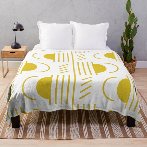 Item preview, Lines & Semicircles Geometric Pattern – Mustard Yellow designed and sold by RoguePatterns.
