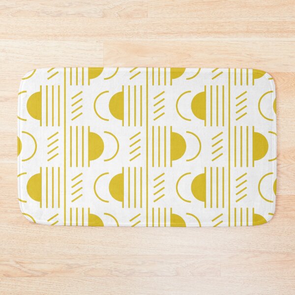 Item preview, Lines & Semicircles Geometric Pattern – Mustard Yellow designed and sold by RoguePatterns.