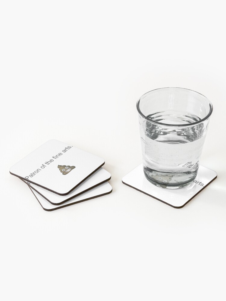Alternate view of Patron of The Fine Poops Coasters (Set of 4)