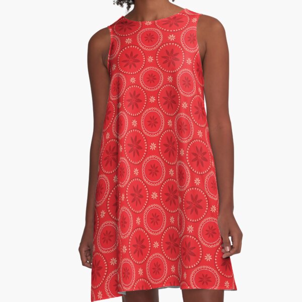 Item preview, Shades of red Hawaiian tribal floral design designed and sold by Ayelet Fleming.