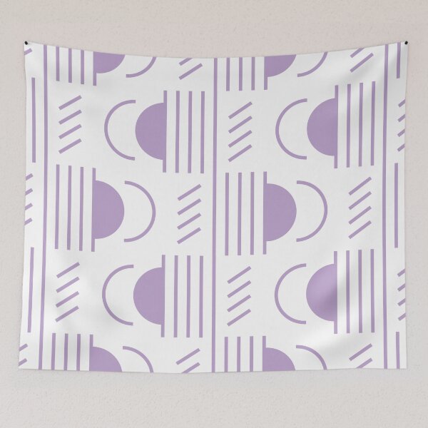 Item preview, Lines & Semicircles Geometric Pattern – Lilac designed and sold by RoguePatterns.