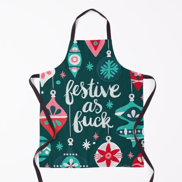 Item preview, Festive As F*ck – Teal designed and sold by Cat Coquillette.